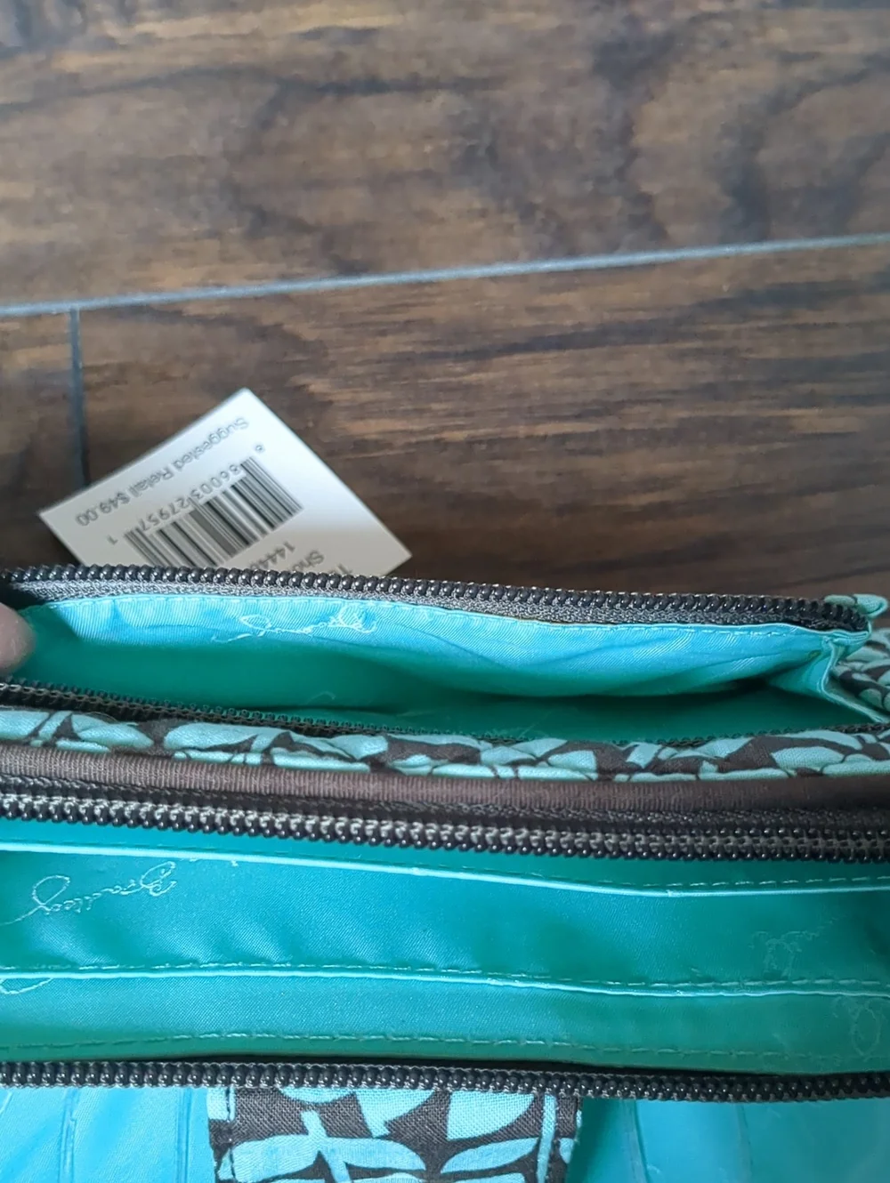 Vera Bradley Turnlock Wallet Shower Vines NWT